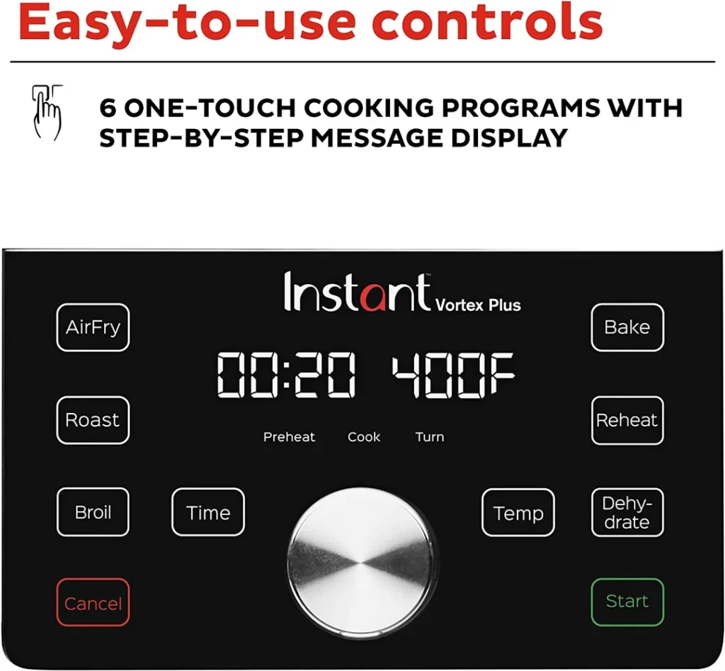 The Instant Vortex Plus Air Fryer Oven is a great appliance for healthier meals. The manual that comes with the oven is very user-friendly.