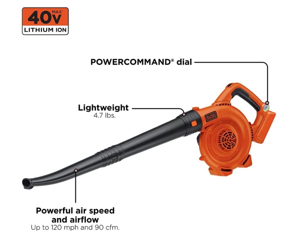 Black And Decker Electric Leaf Blower 40V