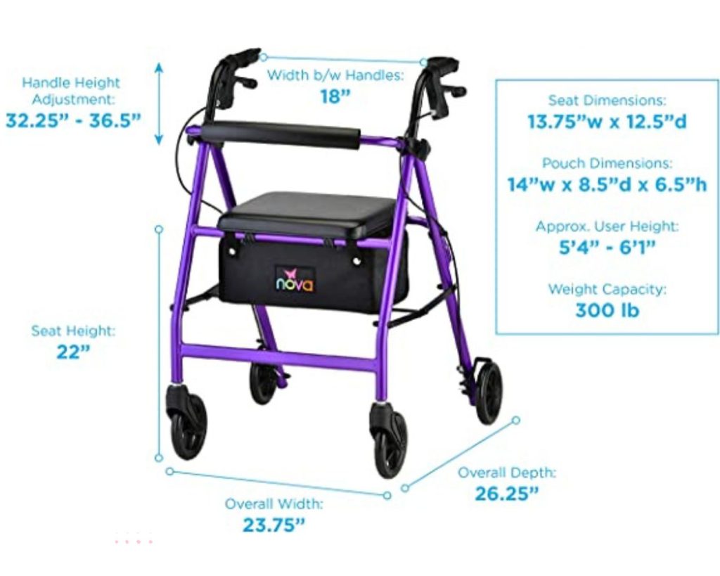 NOVA Vibe 6 Rollator Walker