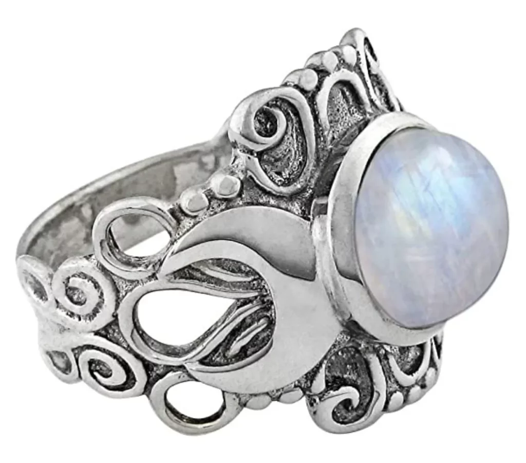 Rainbow Moonstone Ring