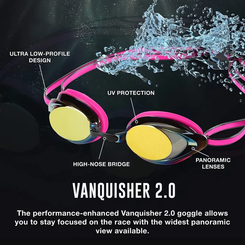 Speedo Vanquisher 2.0 Mirrored Swim Goggles