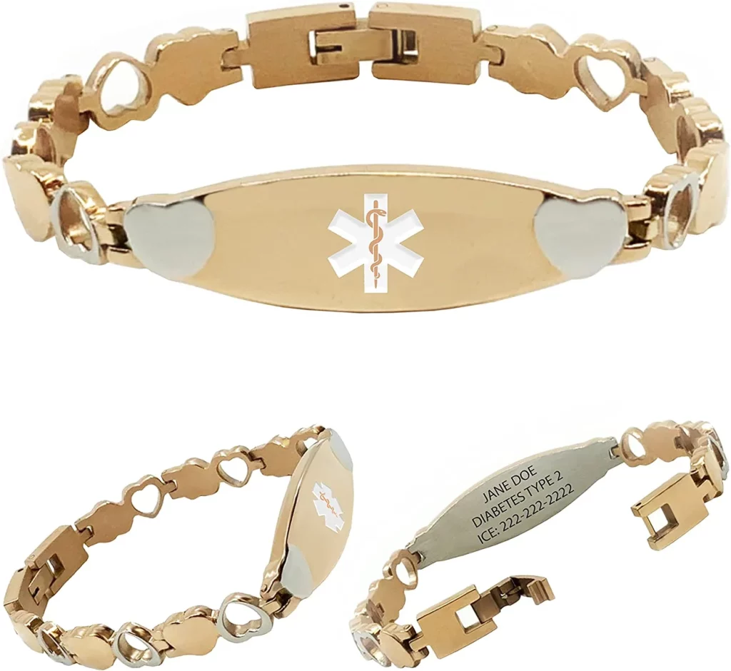 Rose Gold Medical Alert Bracelet