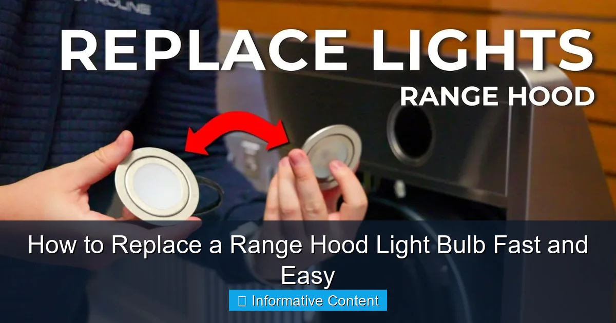 How to Replace a Range Hood Light Bulb Fast and Easy