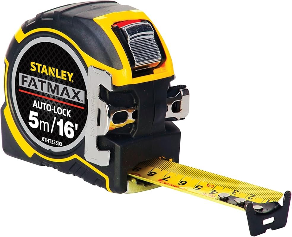 STANLEY FATMAX Autolock Tape Measure, 5 m/16 ft, secure lock and compa