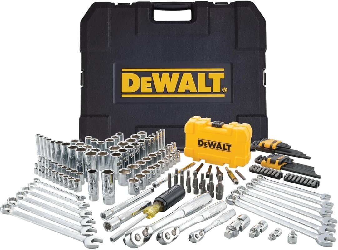 DEWALT 168-Piece Mechanic Tool Set with Case, Metric and Standard Sock