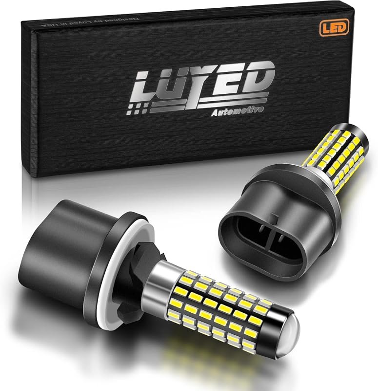 880 LED Fog Light Bulbs, 400% Brighter, Xenon White, Projector Lens, D