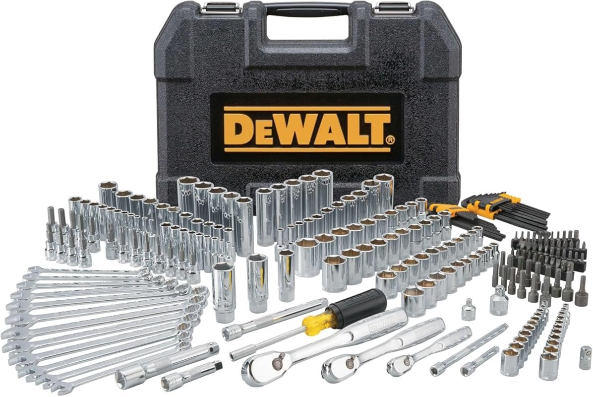 DEWALT 247-Piece Mechanic Tool Set with Ratchets, Sockets, Wrenches, a