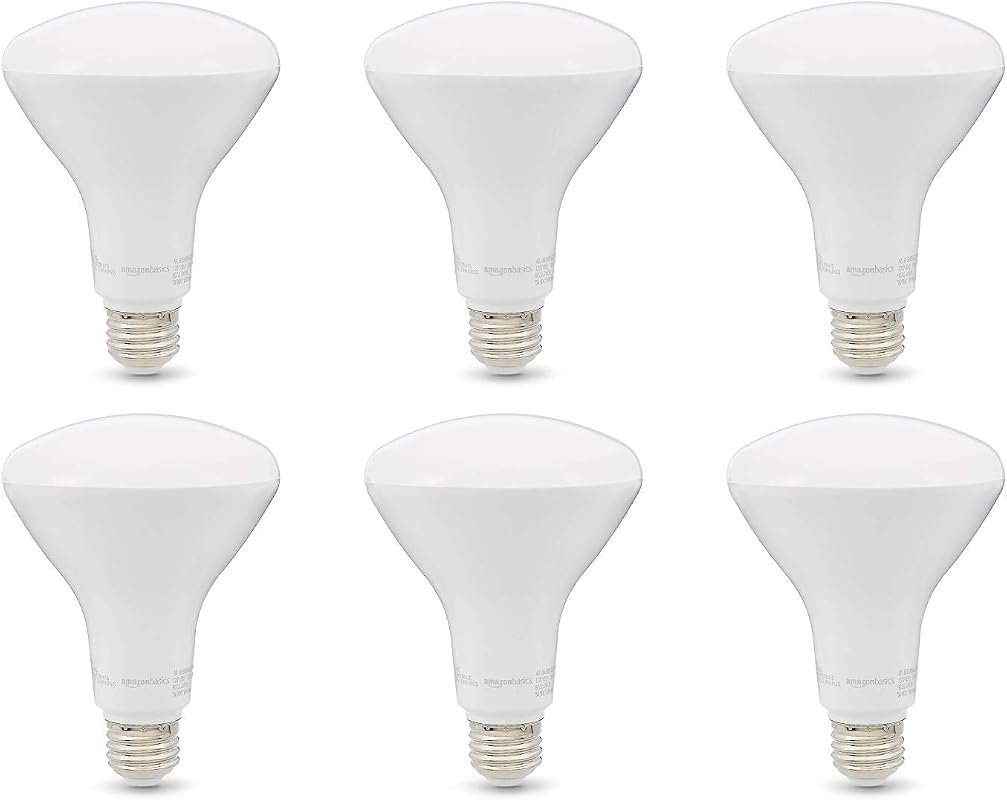 Amazon Basics BR30 LED Light Bulbs, 65W Equivalent, Dimmable, Soft Whi
