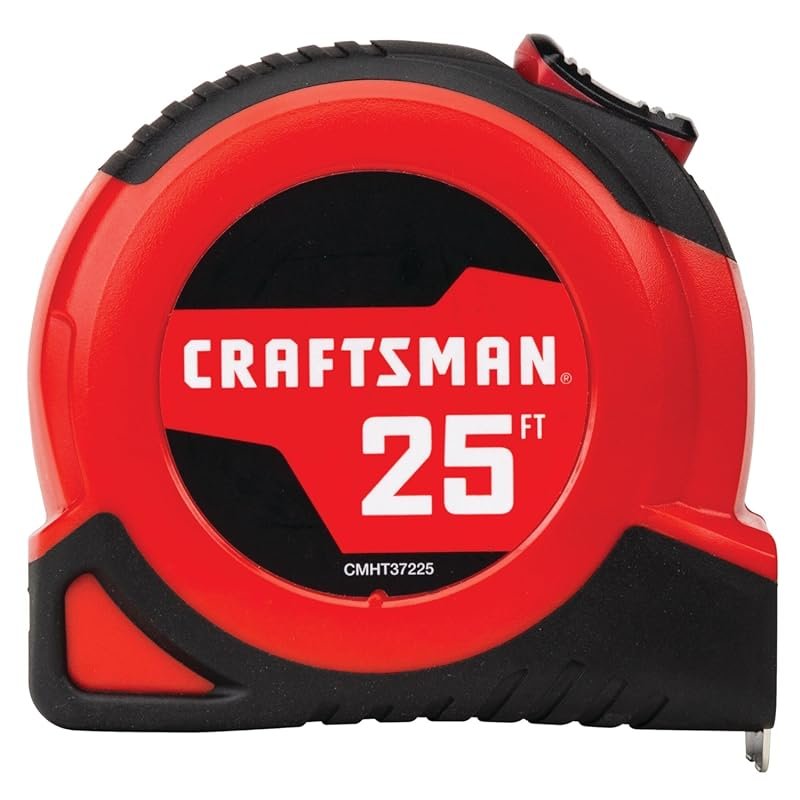 CRAFTSMAN 25-Foot Tape Measure, Retractable Self-Locking Blade with Fr