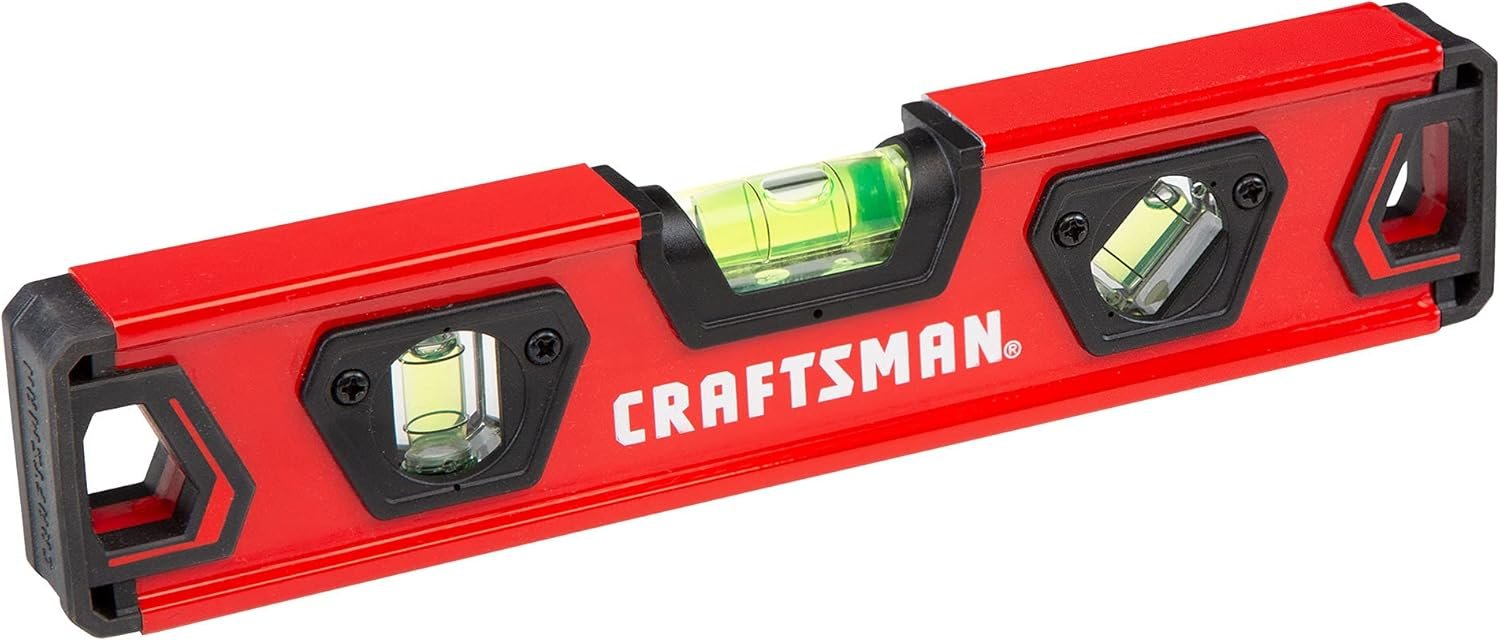 CRAFTSMAN 9-Inch Torpedo Level with Shock-Absorbing End Caps for Durab