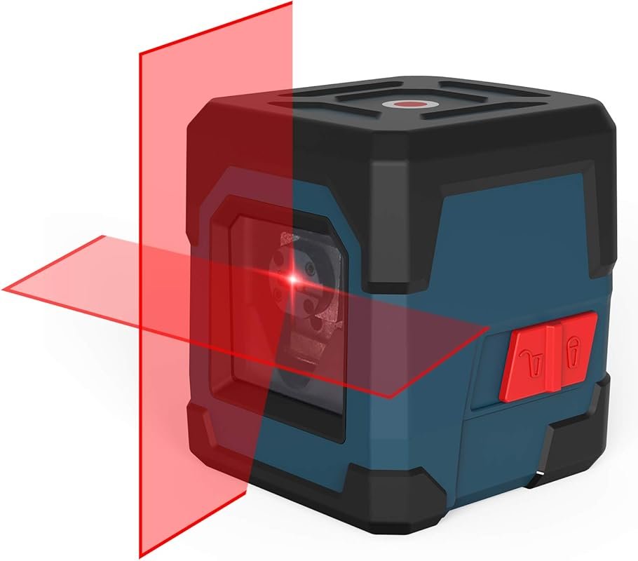 RockSeed Cross Line Laser Level, Self-Leveling Green Beam, 360° Rotata