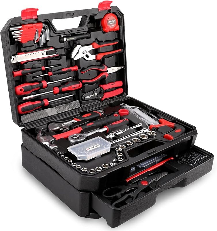 KingTool 325-Piece Home Repair Tool Kit with Storage Case Drawer for H
