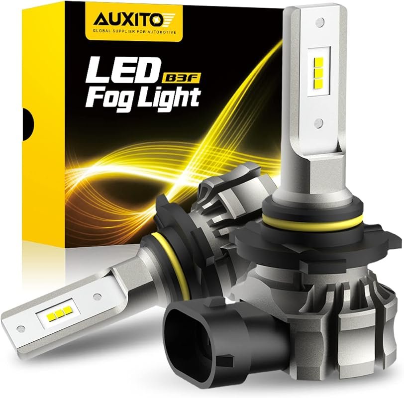 AUXITO 9145 LED Fog Light Bulbs, 6000LM, 6500K Cool White, CSP Chips, 