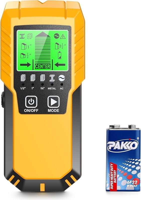 5-in-1 Electronic Wall Scanner for Wood, Metal, AC Wires, Pipes, and J
