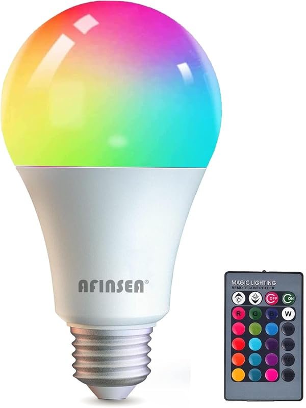 RGB Color Changing LED Bulb, 9W, 40W Equivalent, Dimmable, 16 Colors, 
