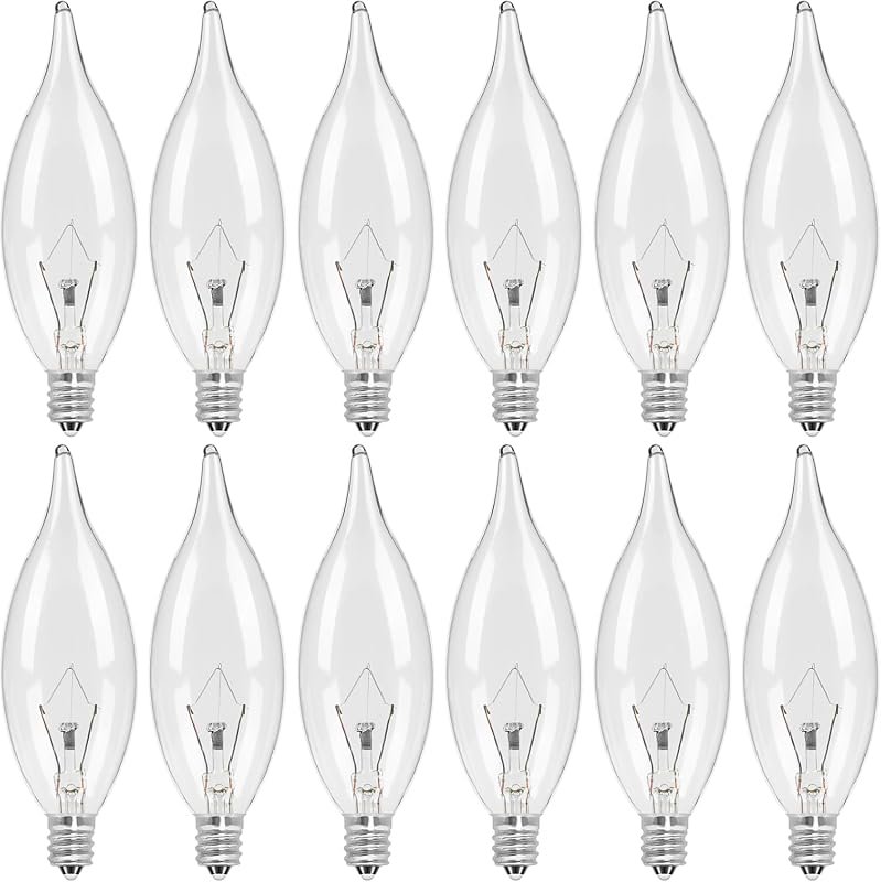 COLWATT Candelabra Light Bulbs, 40W Equivalent, 2500K Warm White, Dimm