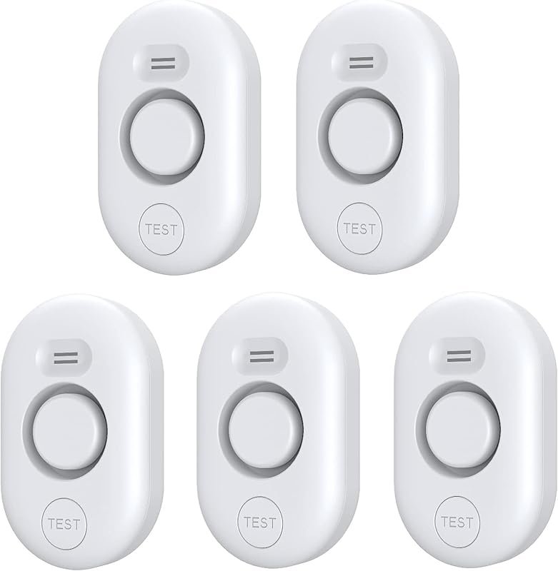 Water Leak Detectors 5 Pack, 100dB Water Sensor Alarm for Basement Flo