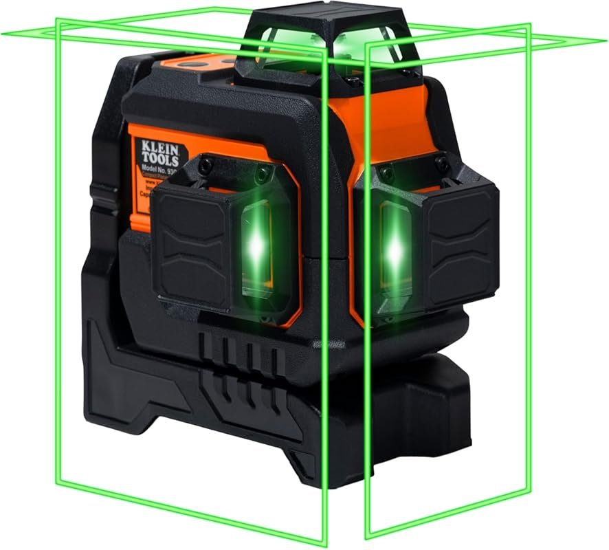 Klein Tools 93CPLG Compact Self-Leveling Green Cross-Line Laser Level,