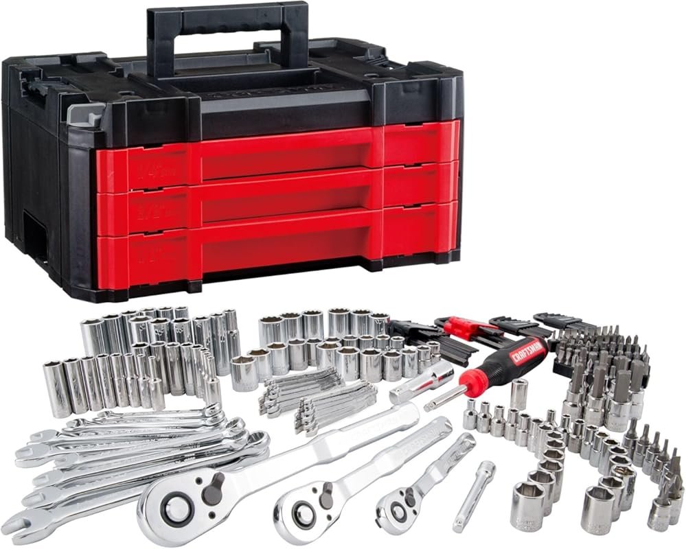 CRAFTSMAN 230-Piece Mechanics Tool Set with VERSASTACK Toolbox, SAE/Me