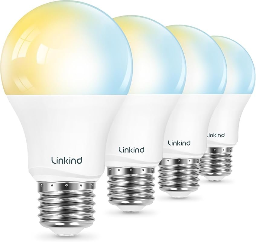 Linkind Smart A19 LED Light Bulbs, 2700K-6500K, Alexa/Google Compatibl