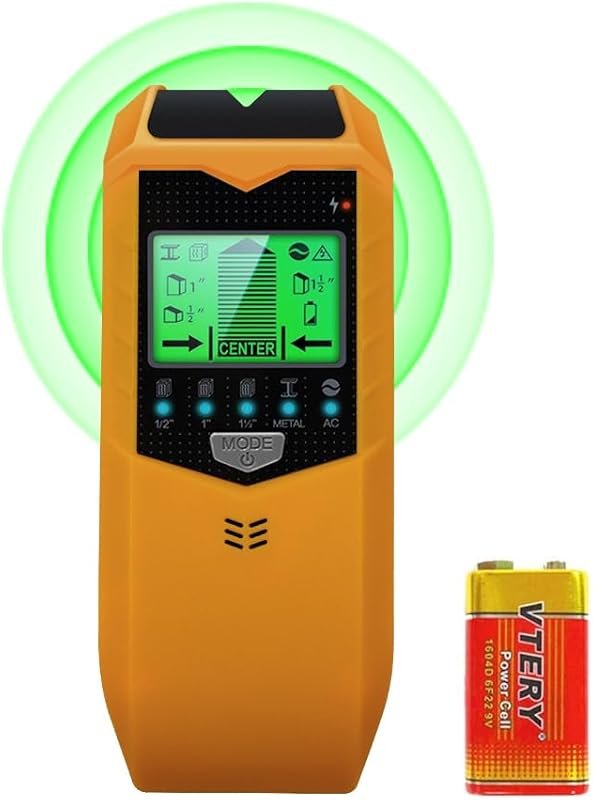 5-in-1 Stud Finder Wall Scanner with HD LCD Display for Wood, Metal, a