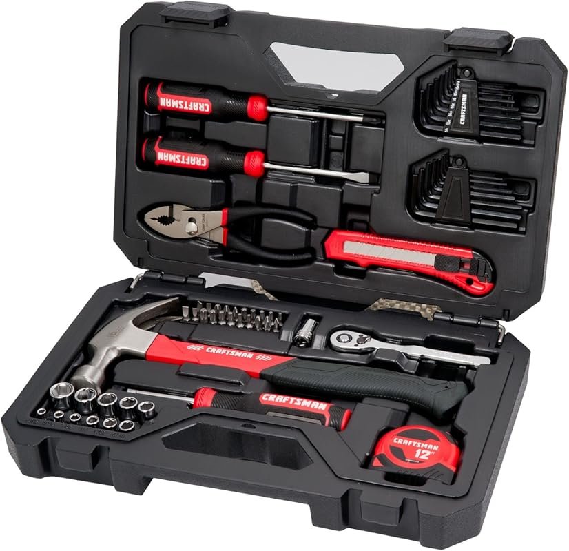 CRAFTSMAN 57-Piece Mechanics Tool Set with Sockets, Ratchet, Screwdriv