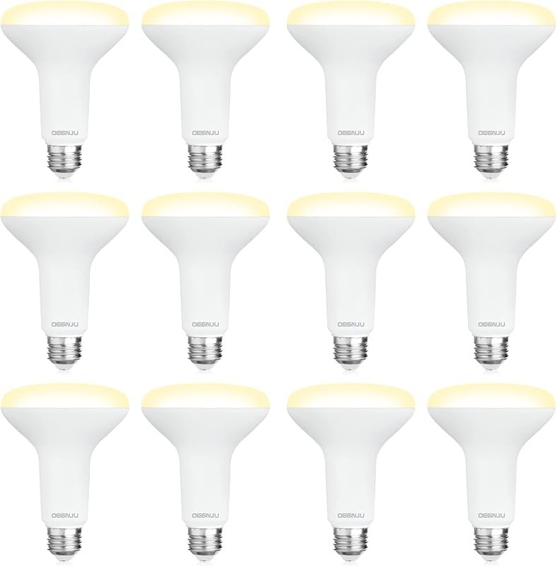 DEGNJU BR30 LED Recessed Light Bulbs, 12-Pack, 650 Lumens, Dimmable, 2