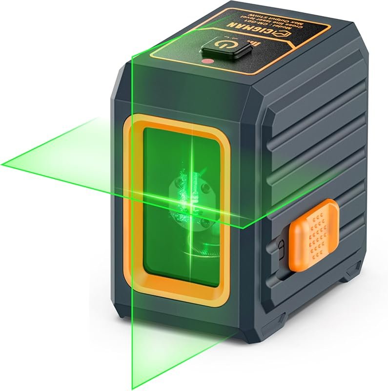 Cigman 100ft Self-Leveling Green Line Laser Level with Magnetic Bracke