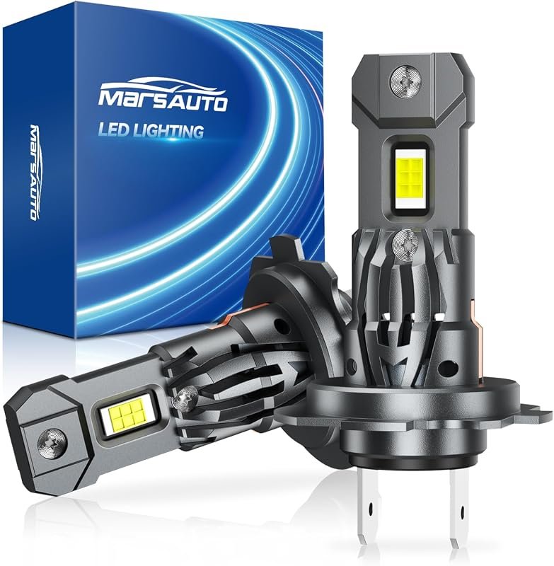Marsauto H7 Driving Lights, 48000LM, 6000K Cool White, CanBus Ready, Q