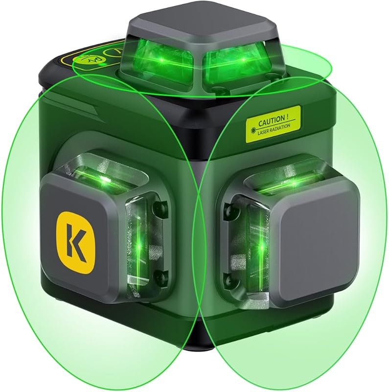 Fanttik D12 Ace 3x360° Rechargeable Green Self-Leveling Laser Level wi
