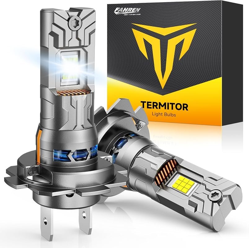 Termitor 7th-Gen H7 Light Bulbs, 90000LM, 6500K, 1:1 Mini Size, Fog Li