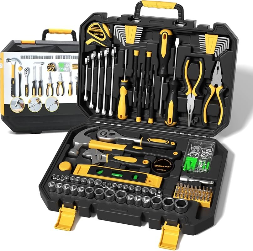 209-Piece Home and Auto Repair Tool Kit with Socket Wrench and Toolbox