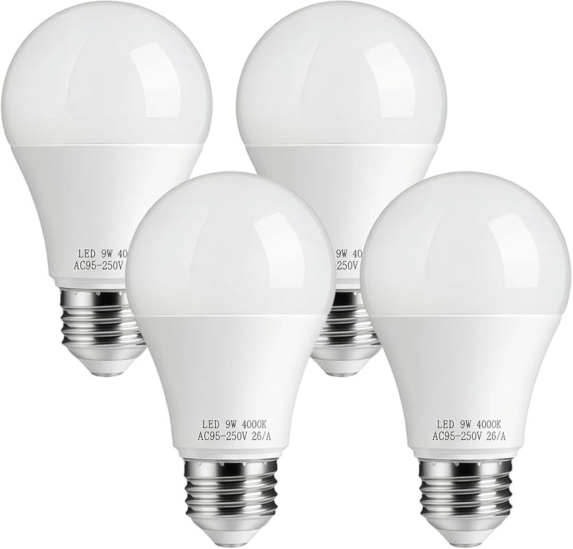 4-Pack Garage Door Opener Light Bulb, 9W 4000K, Chamberlain Genie Craf