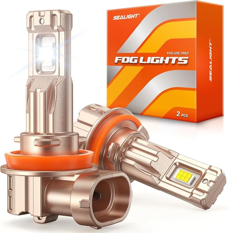 SEALIGHT H11/H16/H8 LED Fog Light Bulbs, 18000LM Ultra Bright, IP68 Wa