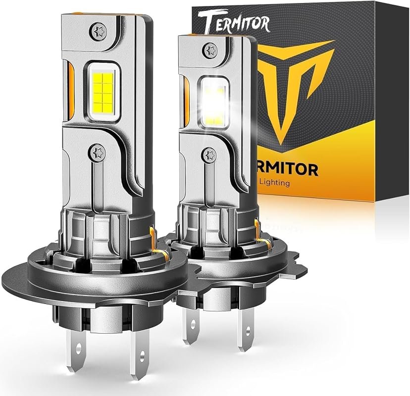 Termitor H7 LED Bulbs, 80000LM, 6500K Cool White, 1:1 Halogen Size, No
