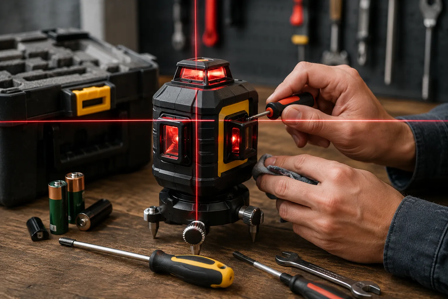 Cordless tire inflator connected to a compatible battery charger