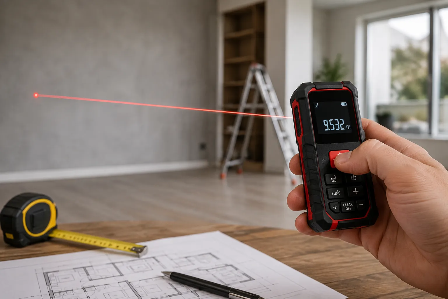 Laser Measuring a Renovation Space