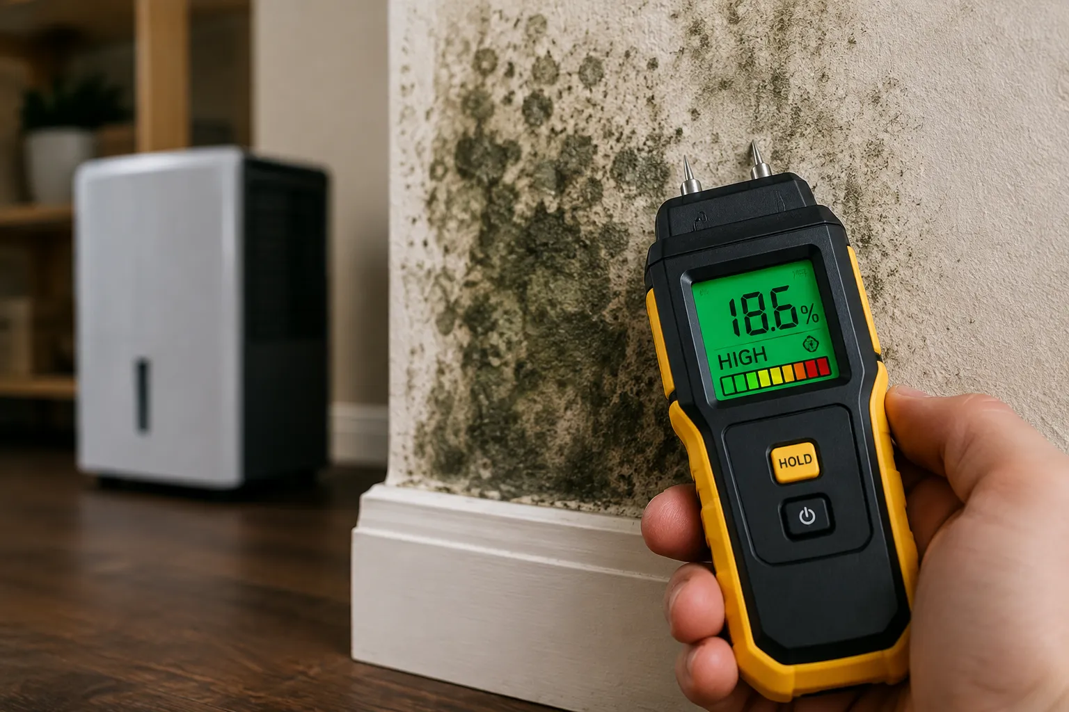 Moisture Meter Measuring Wall Mold