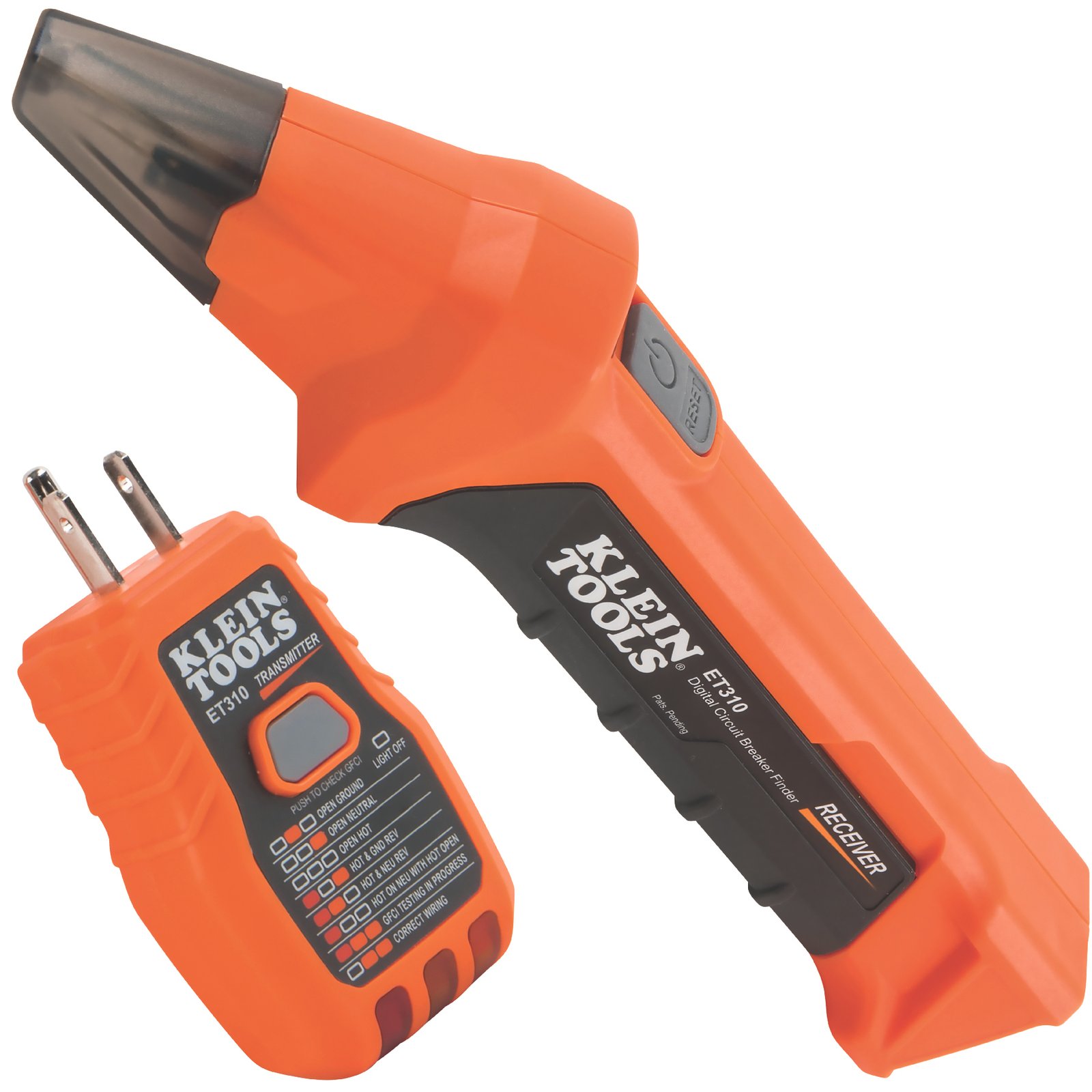 Klein ET310 receiver and plug-in GFCI outlet tester transmitter