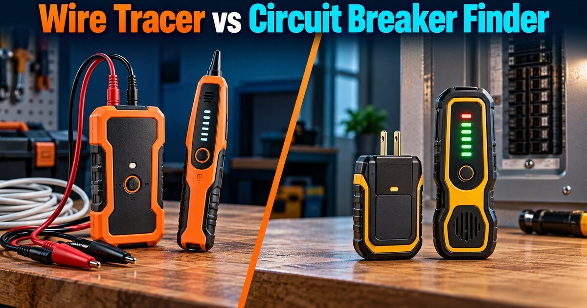 Wire tracer versus circuit breaker finder for electrical testing